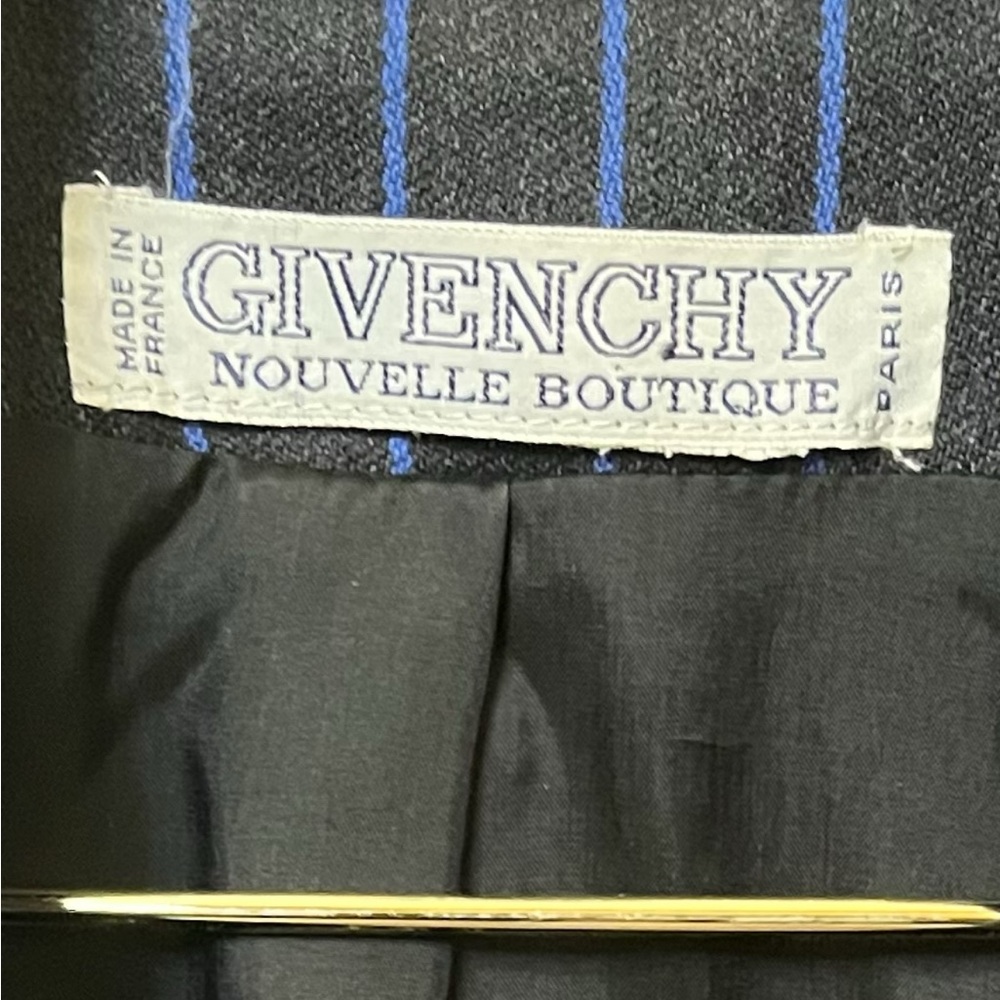 Givenchy Blue and dark charcoal Pinstripe Blazer L - Picture 2 of 12